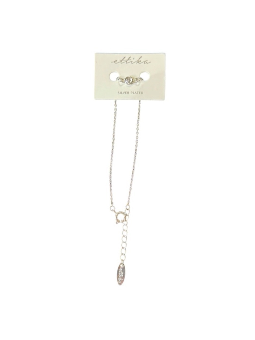 Women's Ettika Silver Plated Clear Crystal Bracelet One Size